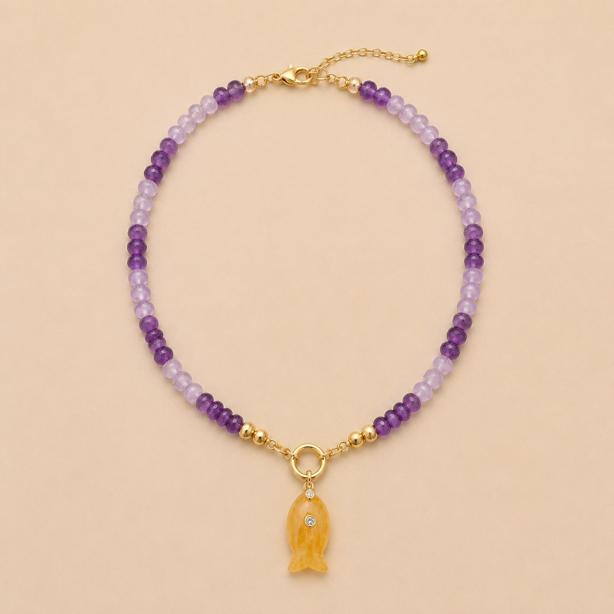 Golden Fish Agate Necklace