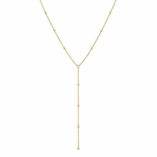 Beaded Drop Lariat Necklace
