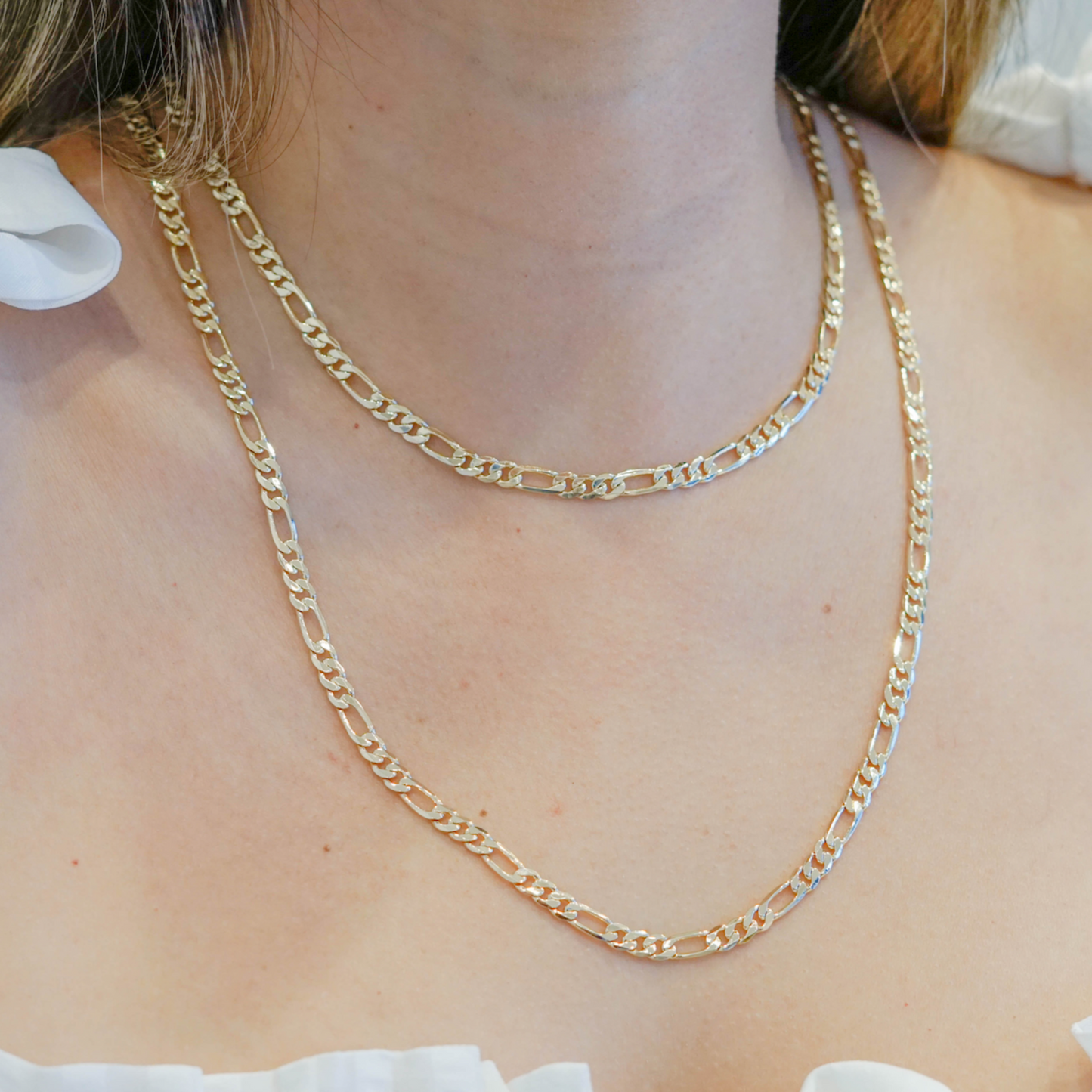 Figaro gold-filled necklaces, in two lengths, by ISVI Boutique Miami