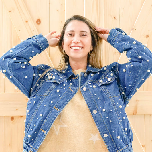 Kika Pearl Denim Jacket