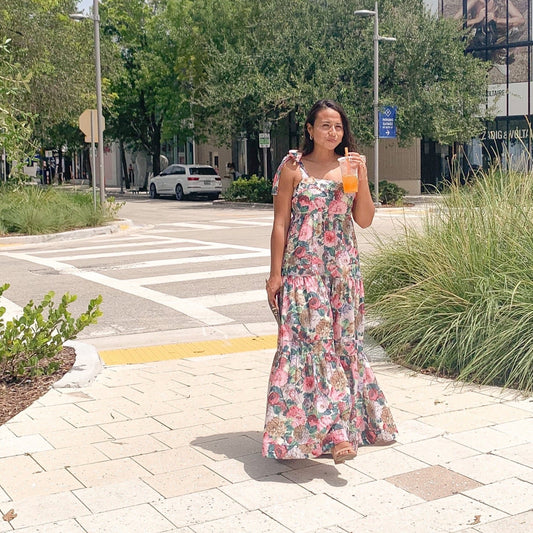 Kira Floral Print Maxi Dress