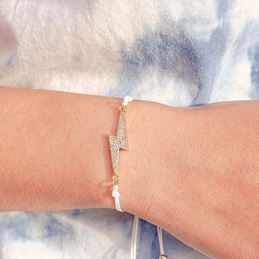 Lightning bolt bracelet, gold-plated over brass bracelet, ISVI boutique