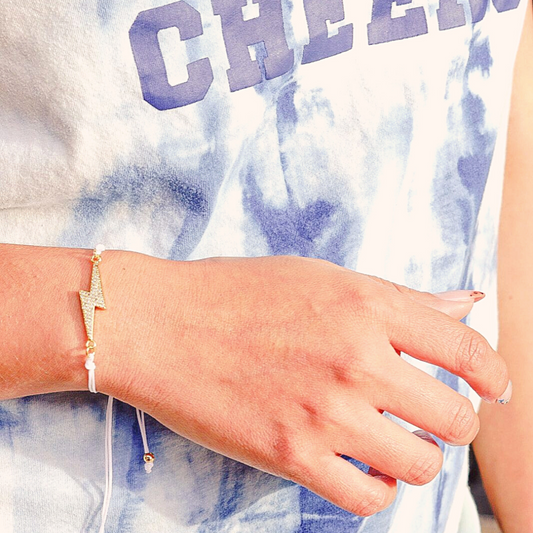 Lightning bolt, gold-plated over brass bracelet, ISVI boutique