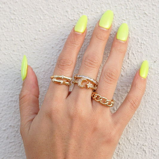 Double Moon - Star Ring