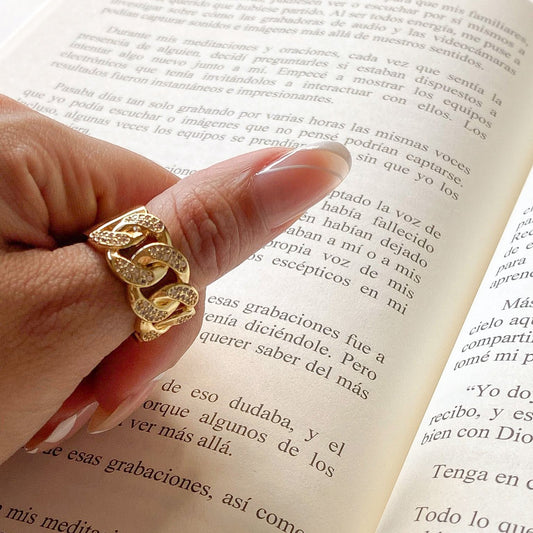 Lucy gold-filled ring, adjustable, water-resistant, made in Brazil. Sold by ISVI Boutique Miami
