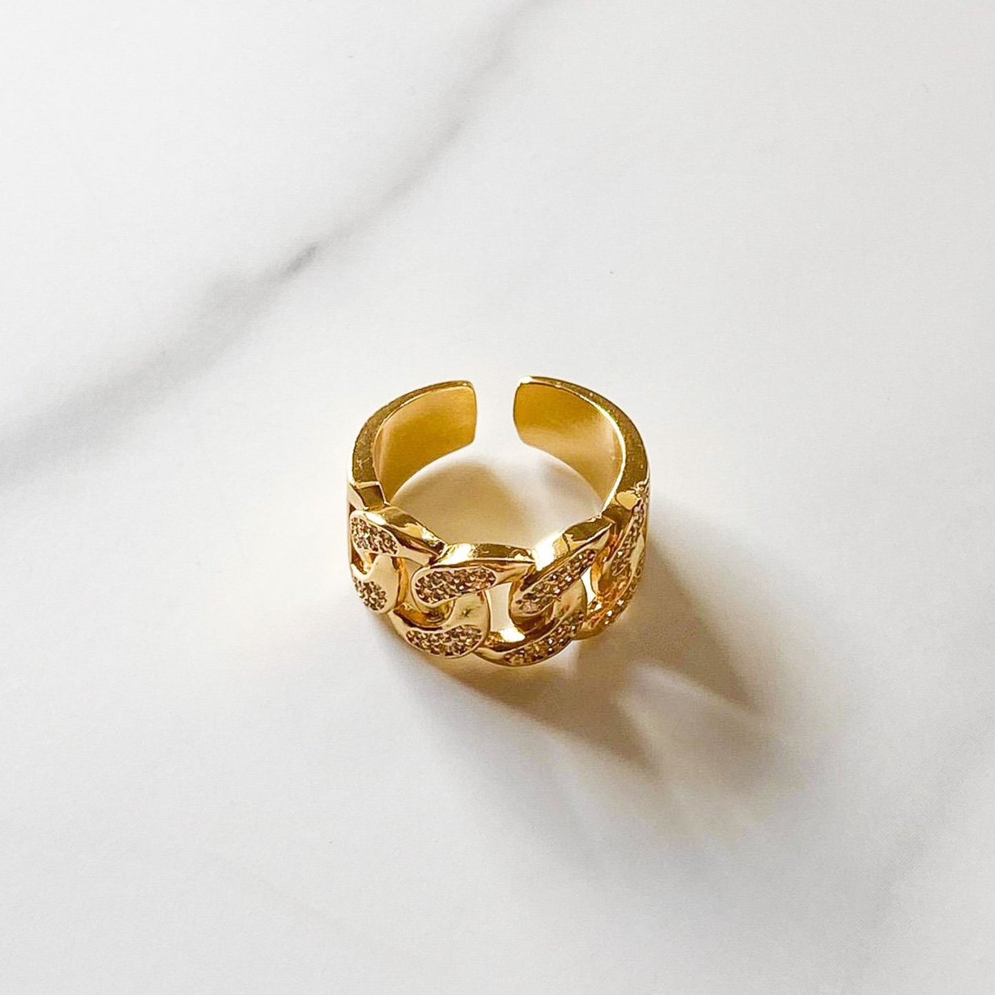 Lucy gold-filled ring, adjustable, water-resistant, made in Brazil. By ISVI Boutique Miami
