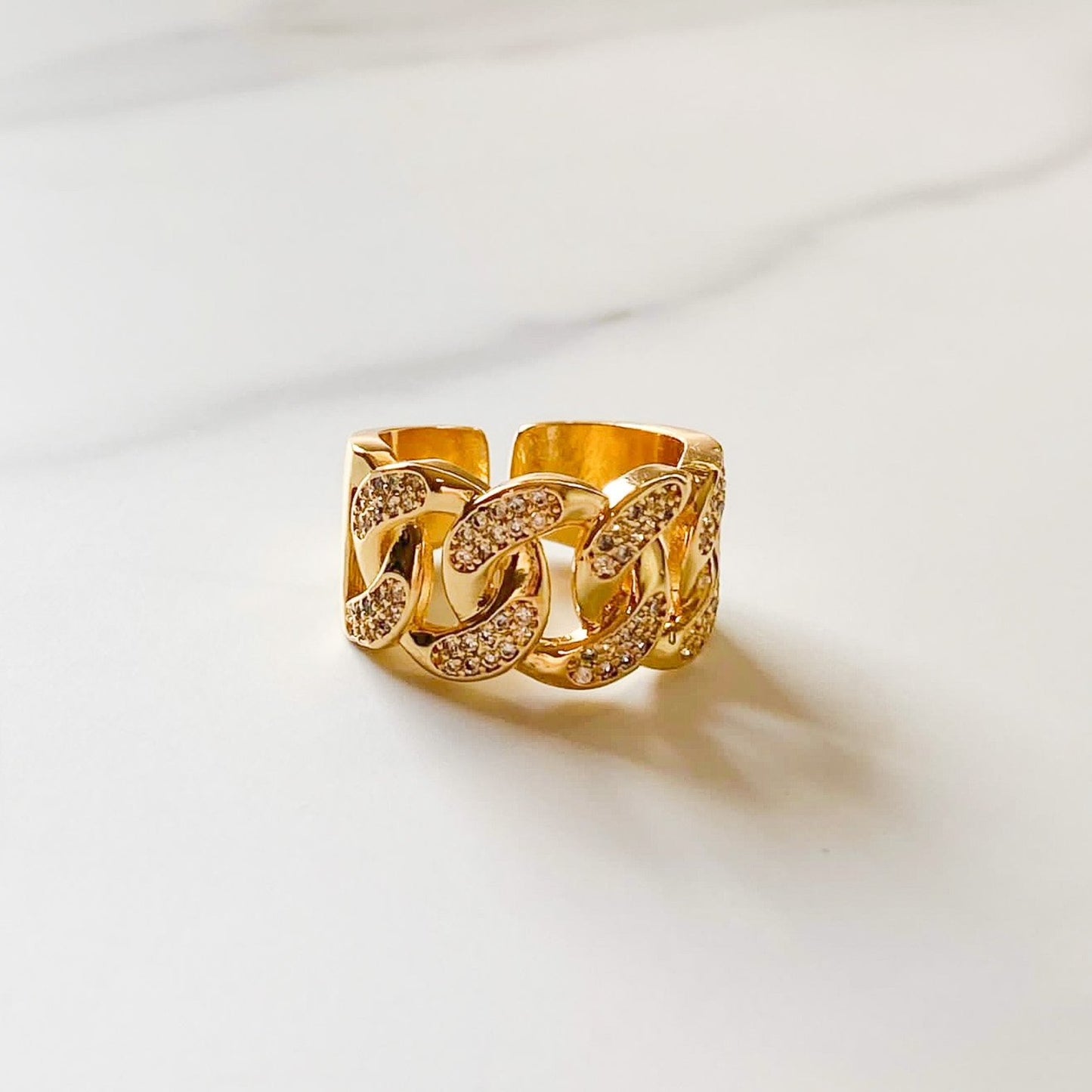Lucy gold-filled ring, Sold by ISVI Boutique Miami. Adjustable, water-resistant, made in Brazil. 