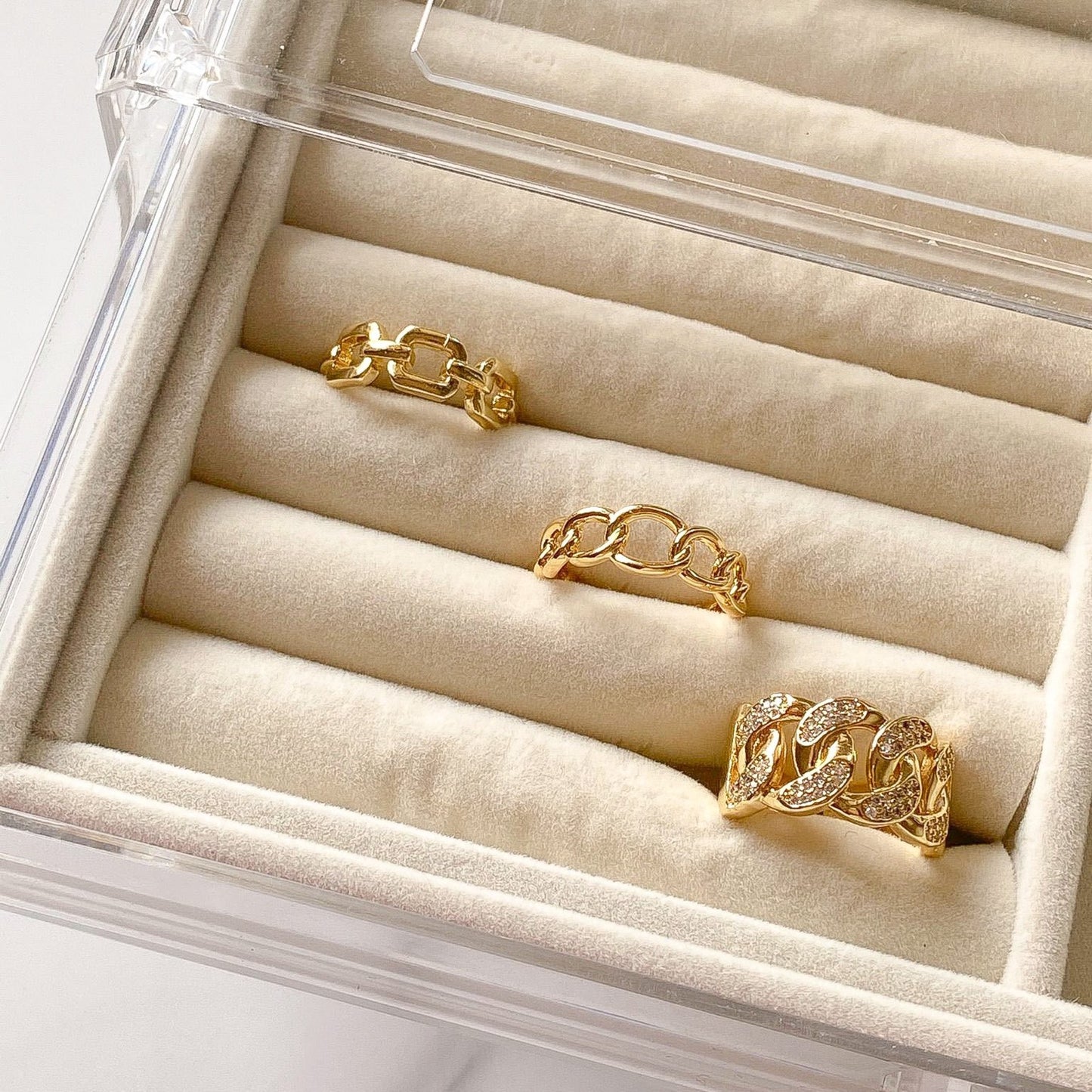 Gold filled ring collection by ISVI Boutique Miami