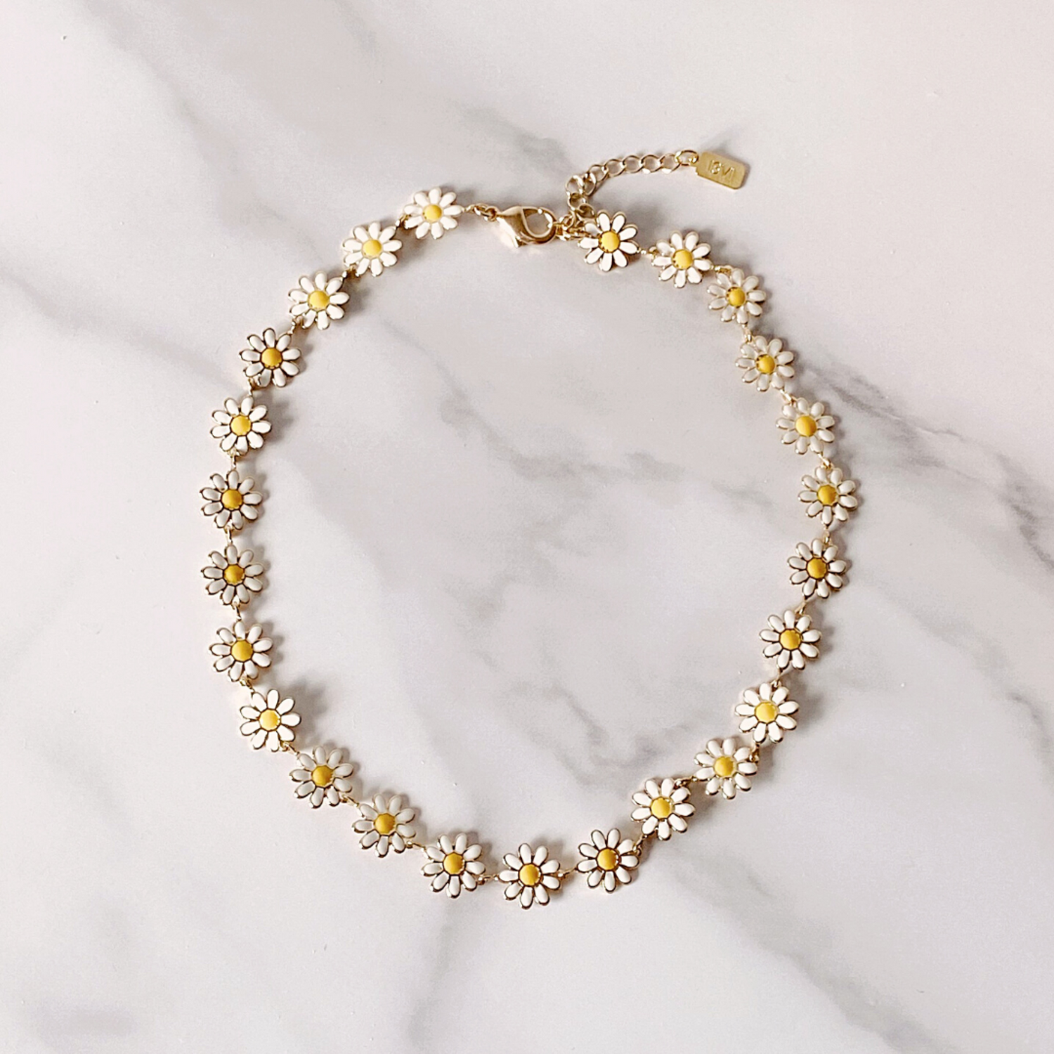 Miss Daisy Choker gold-plated 18k over brass, 12" with extender, by ISVI Boutique Miami