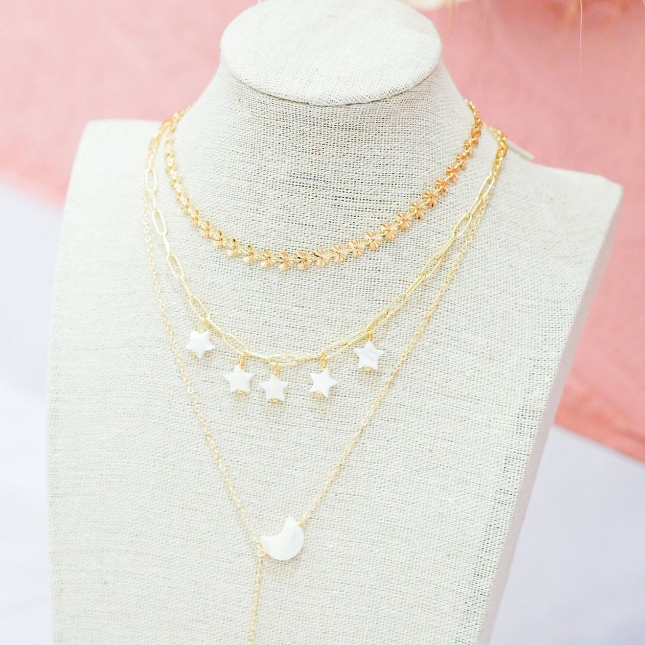 Moon-Star Nacre Necklace