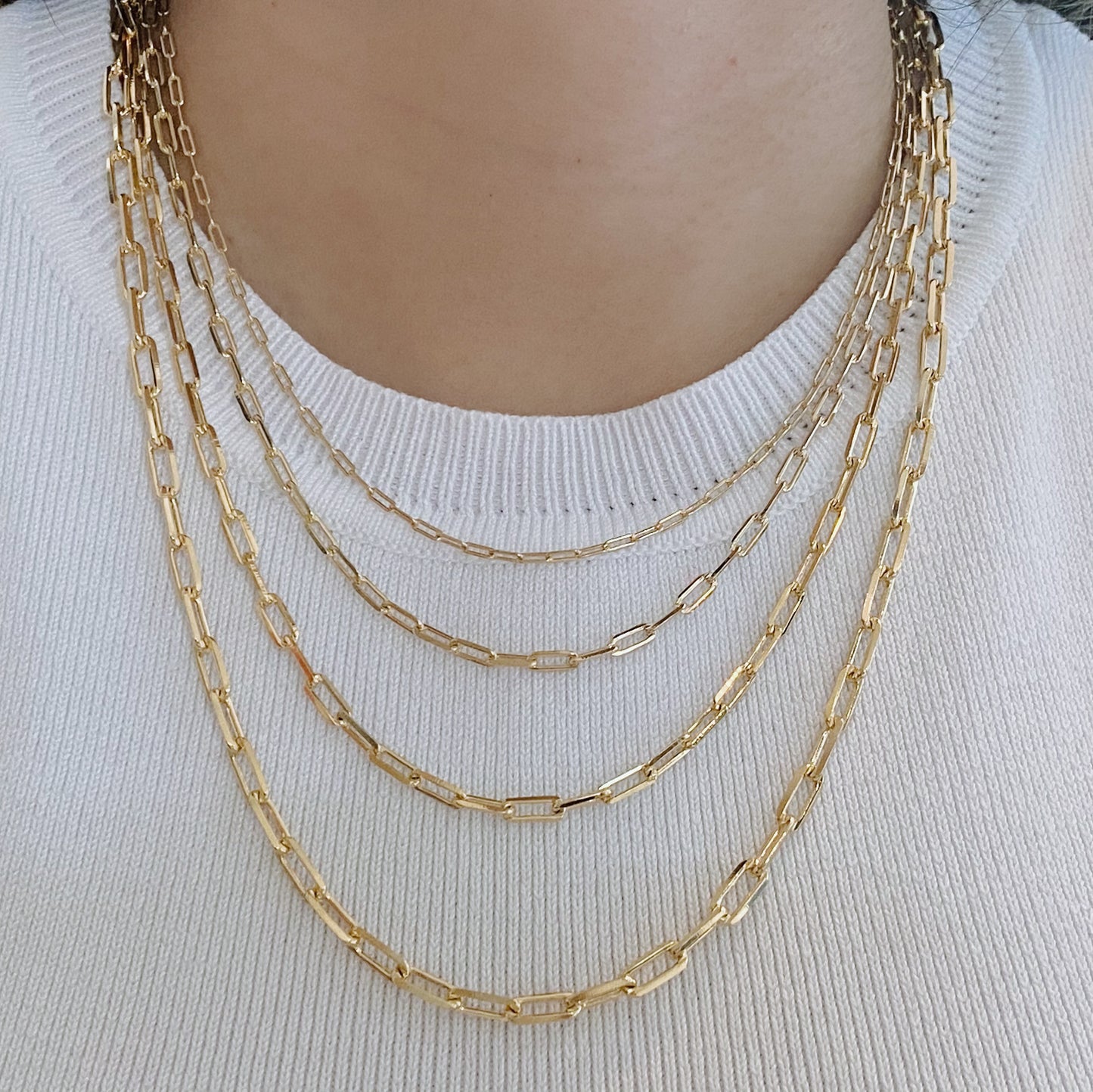 Paper Clip Gold-Filled Necklace