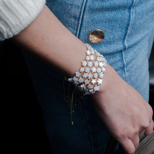 Stars Mother of  Pearl Bracelet