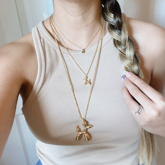 Balloon Dog Stainless Steel Necklace