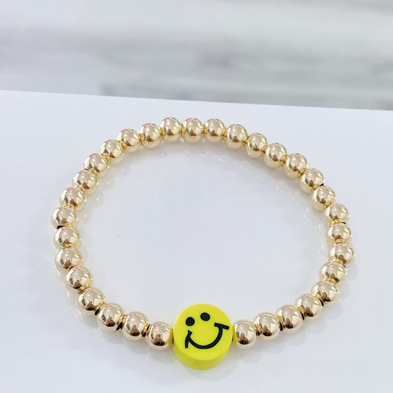 Meira T 14k Diamond Happy Face Bracelet in White Gold — MulloysJewelry