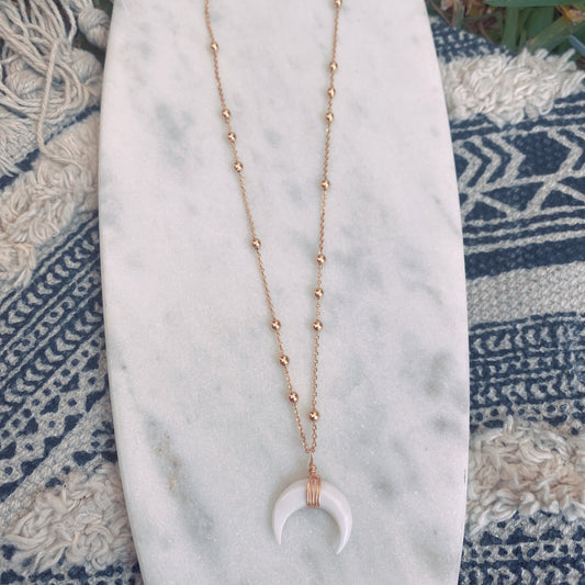 Love Crescent horn necklace