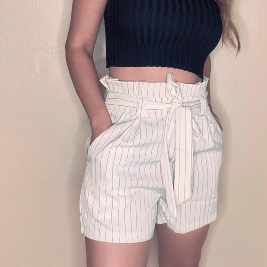 Paper Bag Striped Short