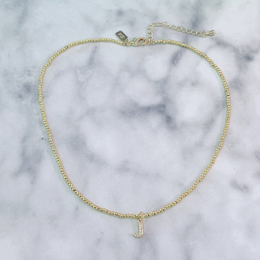 Beads Initial Necklace