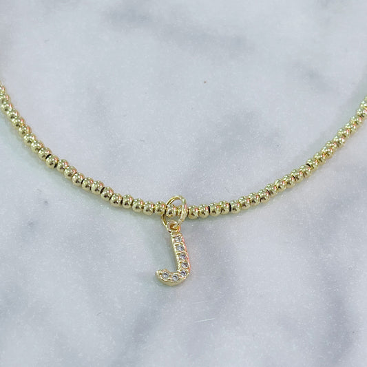 Beads Initial Necklace
