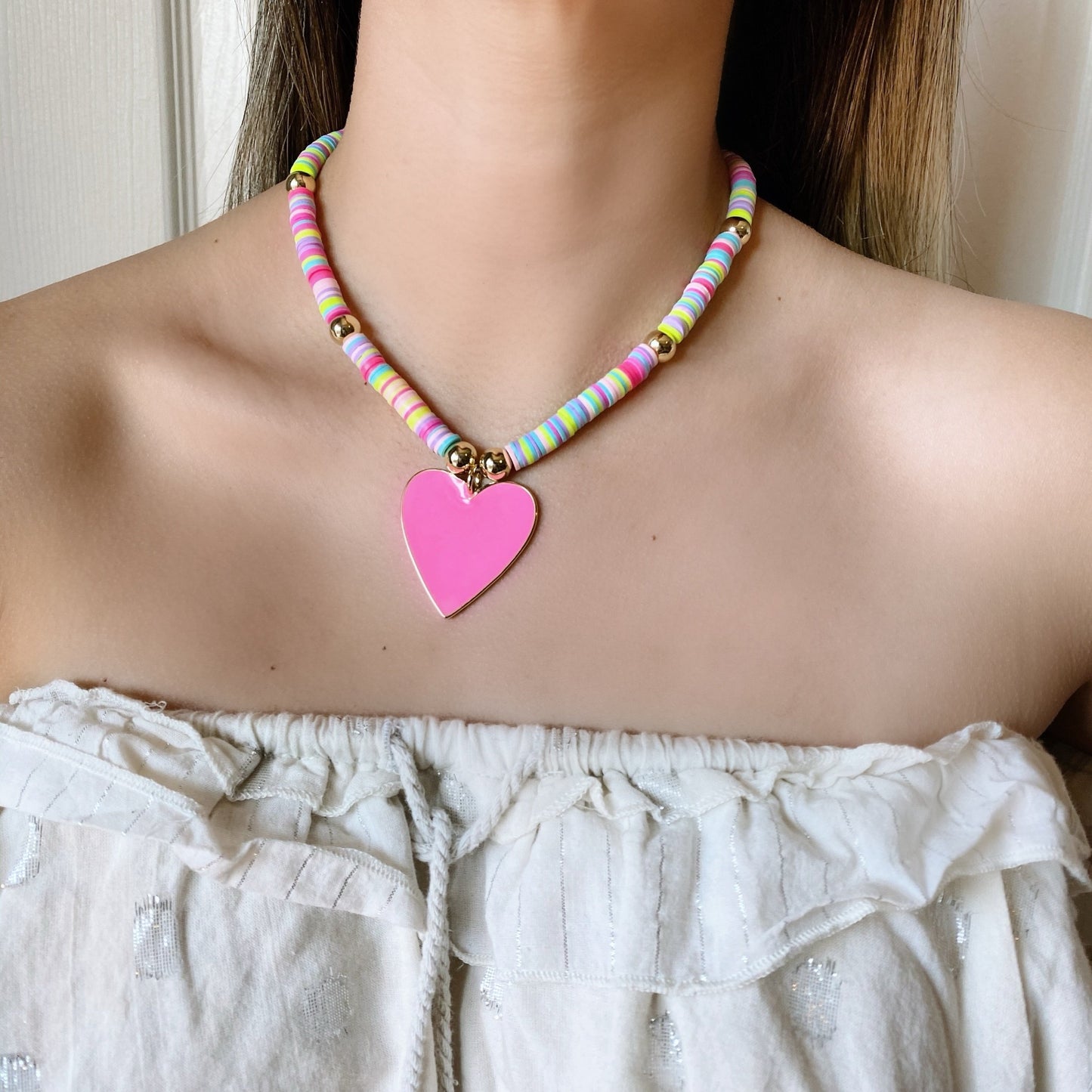 Multicolor Puka Heart