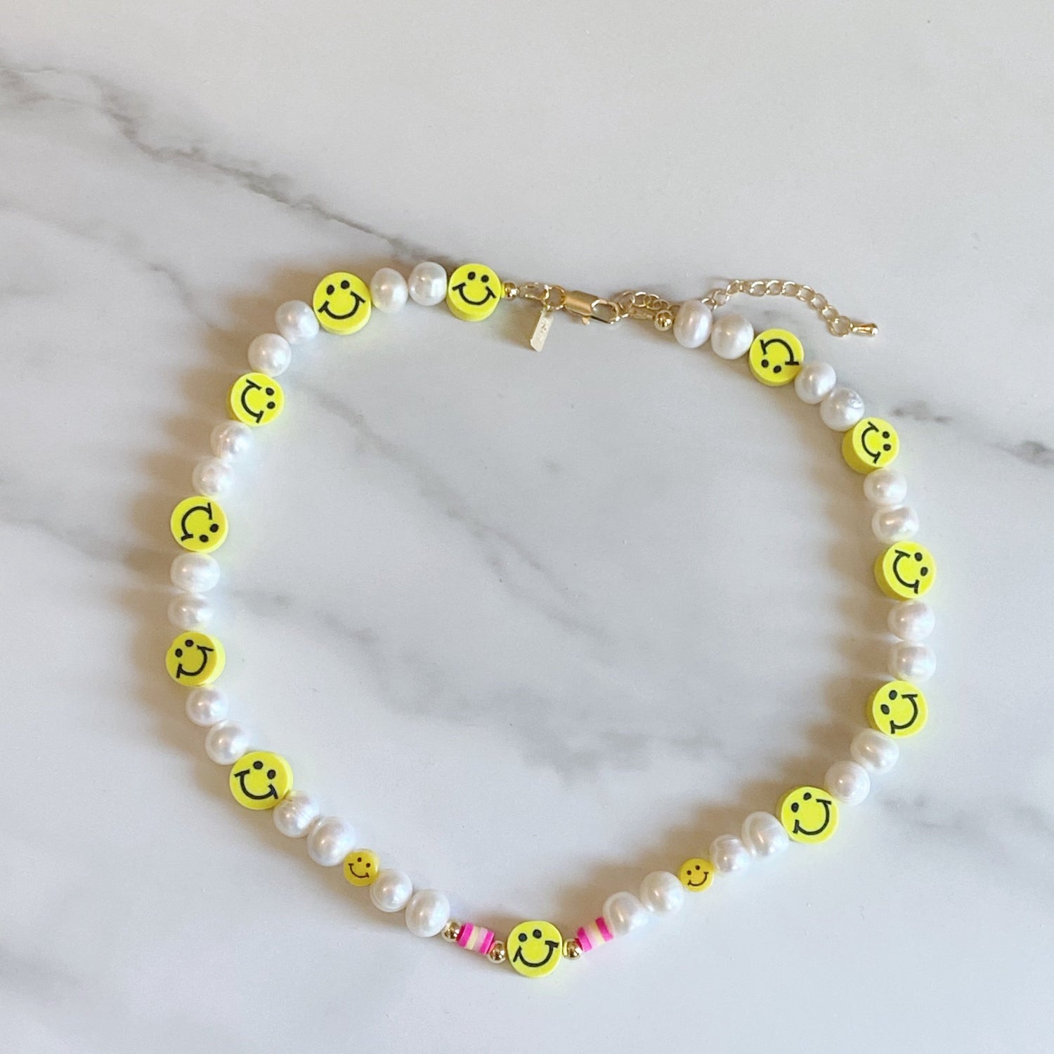 WEXTAO Smiley Face Necklaces Pearl Choker Necklace for India | Ubuy